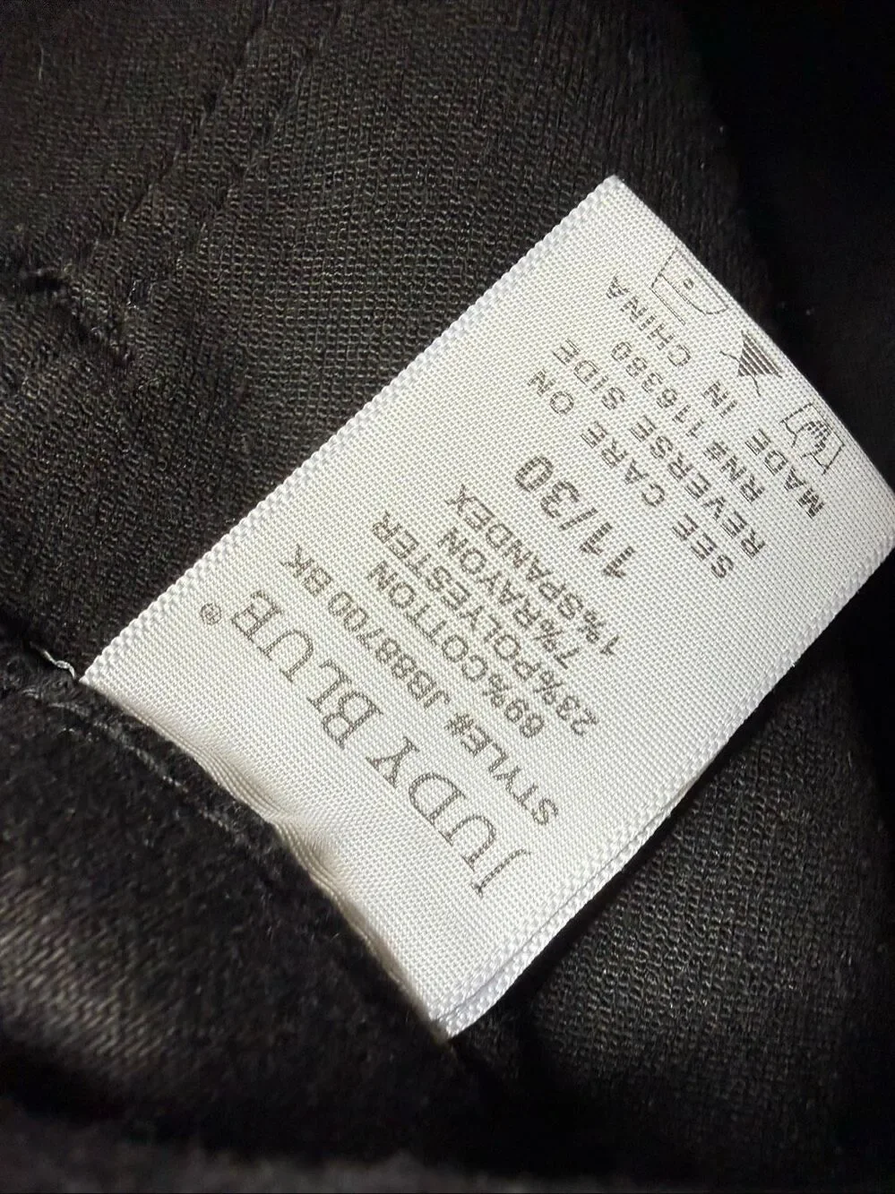 NWOT Judy Blue High Waist Cargo Cuff Jogger Denim Jeans Black 11 30 12